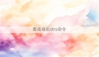 查询域名dns命令